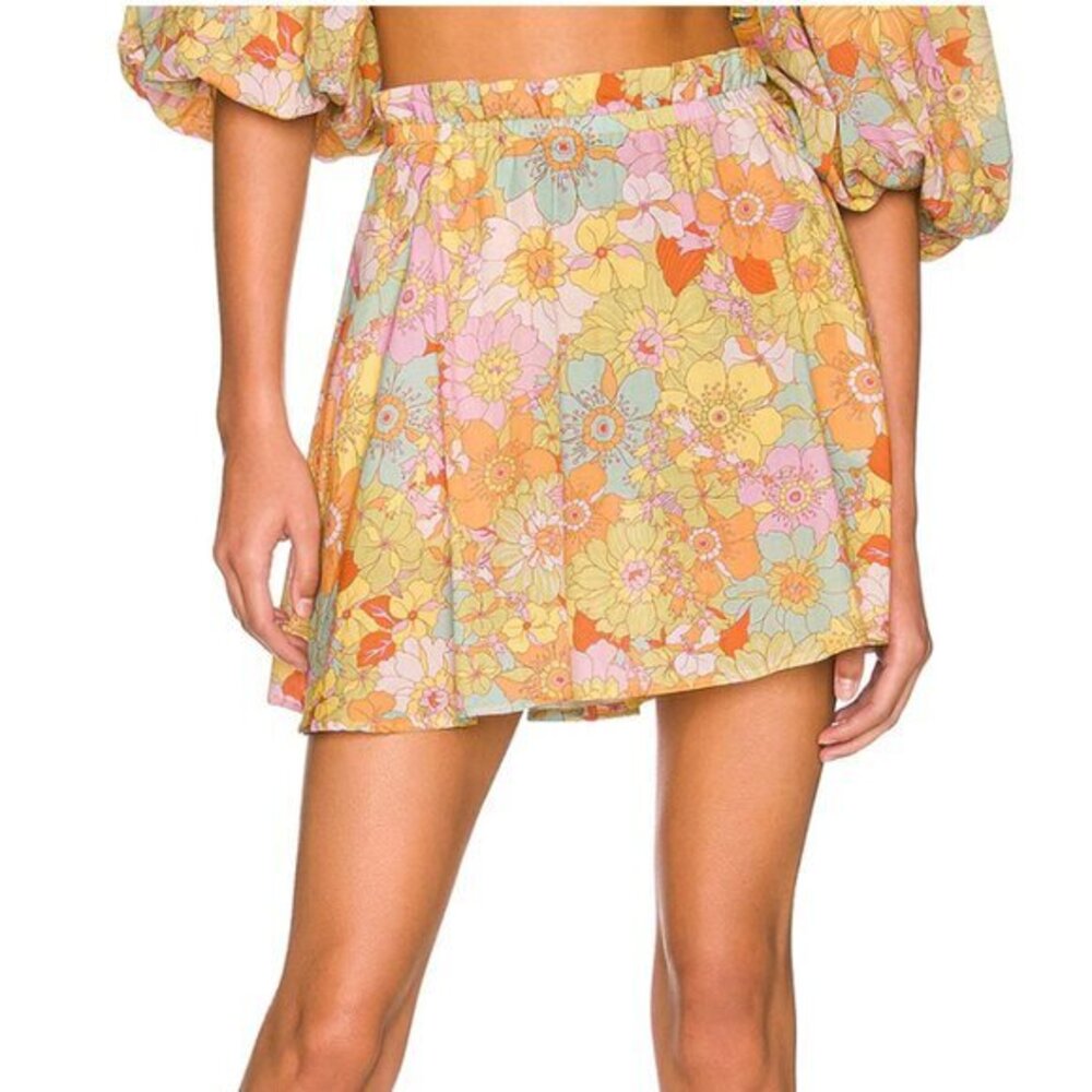 Show Me Your Mumu Swing Skirt Groovy Blooms Women's Small